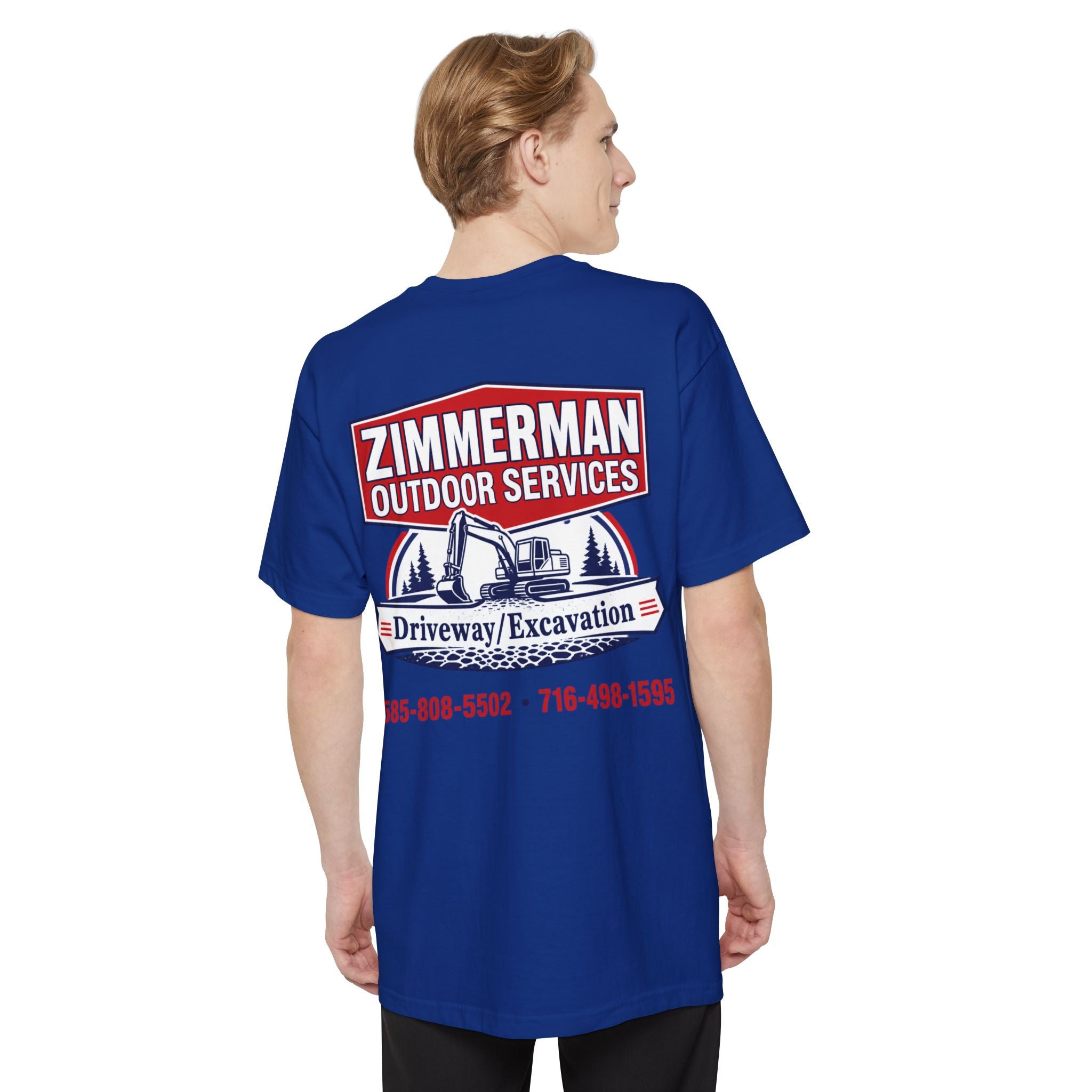 Zimmerman Outdoor Services T-Shirt – Driveway & Excavation Work Tee