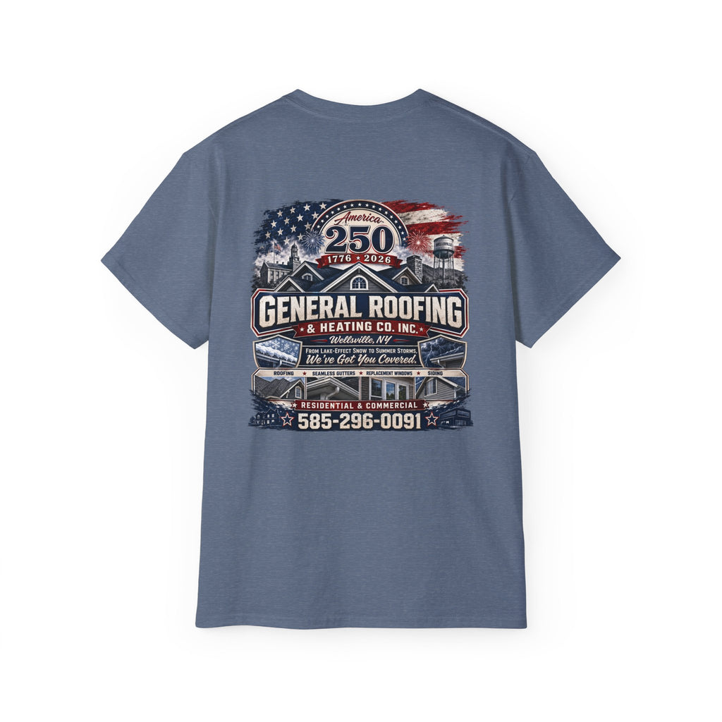 "General Roofing" Patriotic Logo T‑Shirt