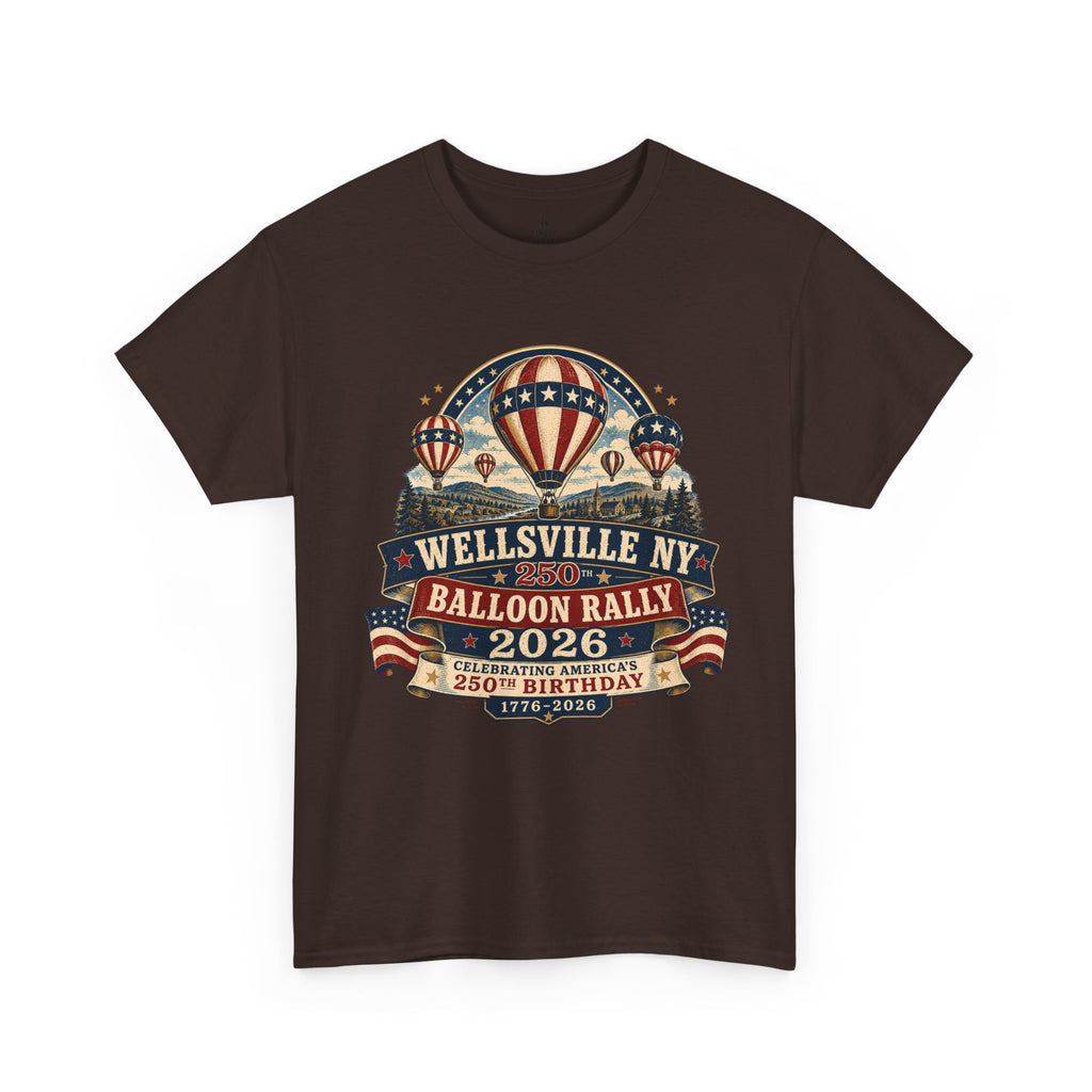 Balloon Rally T‑Shirt - Wellsville NY 2026 Hot Air Balloon Rally Vintage Festival Tee