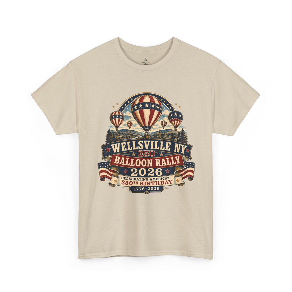 Balloon Rally T‑Shirt - Wellsville NY 2026 Hot Air Balloon Rally Vintage Festival Tee
