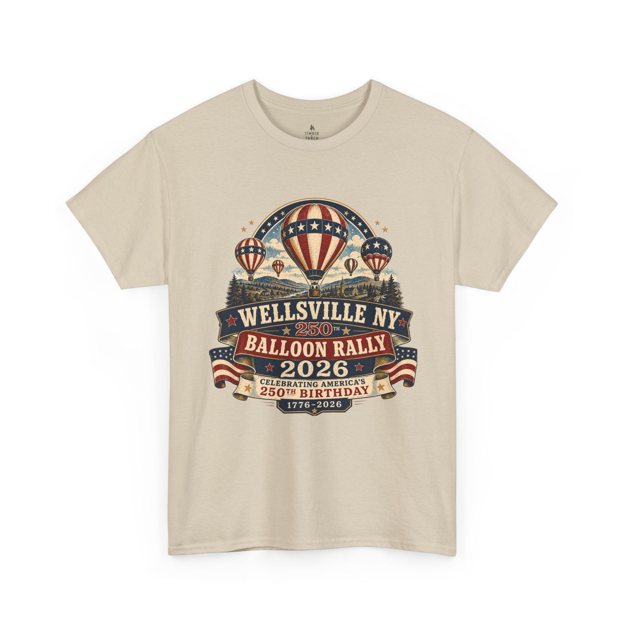 Balloon Rally T‑Shirt - Wellsville NY 2026 Hot Air Balloon Rally Vintage Festival Tee