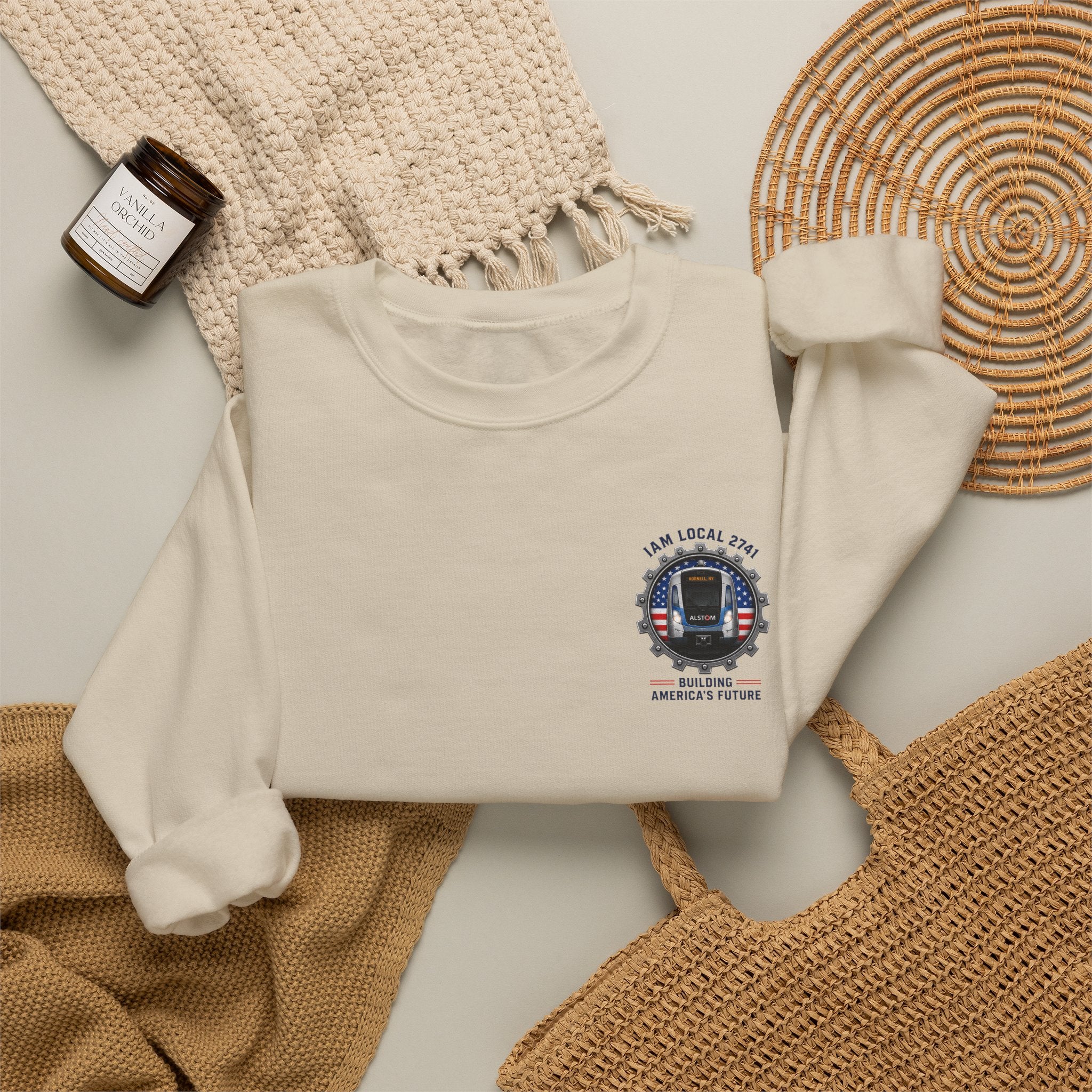 Union Pride Sweatshirt — "I Am Local 2741" 250 Years American Innovators Crewneck