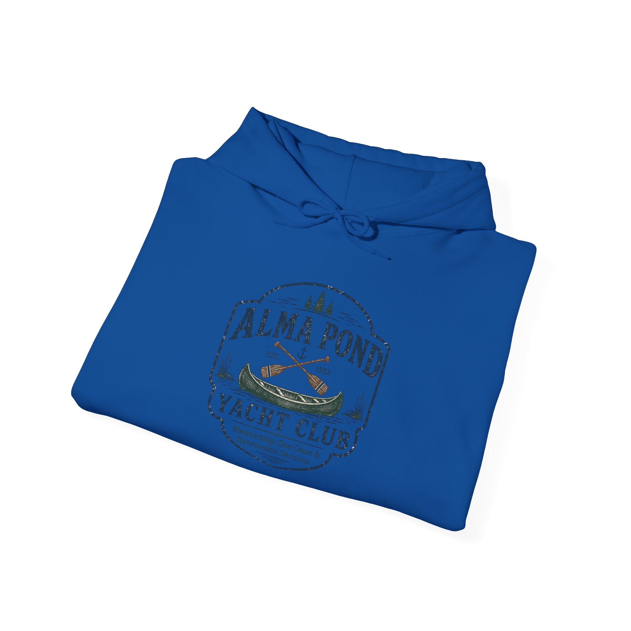 Alma Pond Yacht Club Hoodie — Vintage Rowboat Logo Sweatshirt