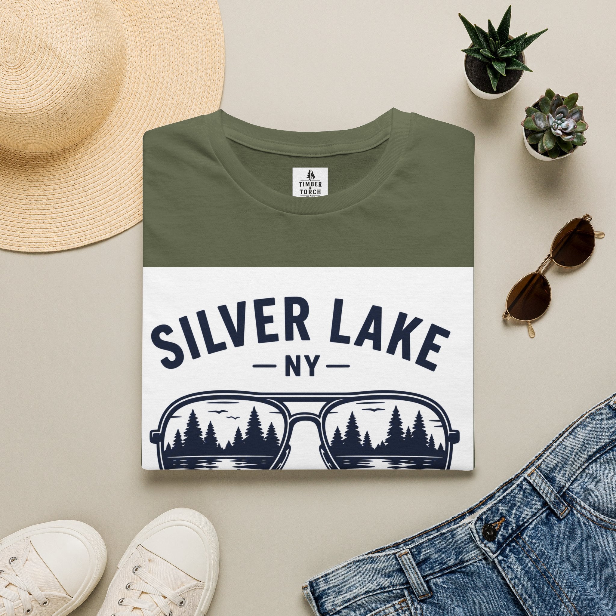 Lake Mode ON Silver Lake Softstyle T-Shirt