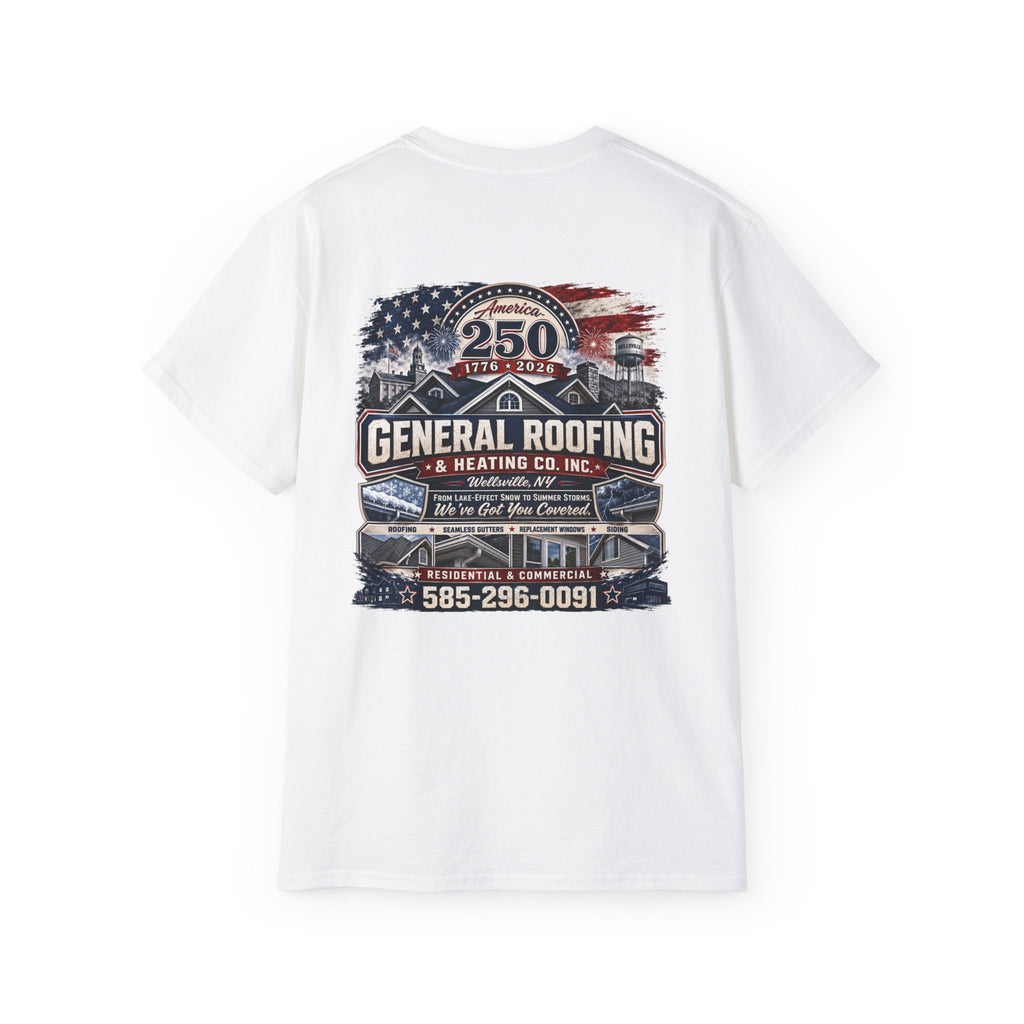 "General Roofing" Patriotic Logo T‑Shirt