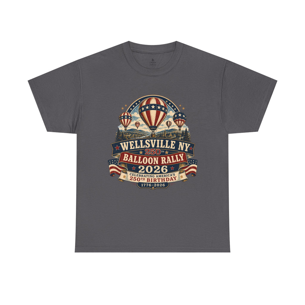 Balloon Rally T‑Shirt - Wellsville NY 2026 Hot Air Balloon Rally Vintage Festival Tee