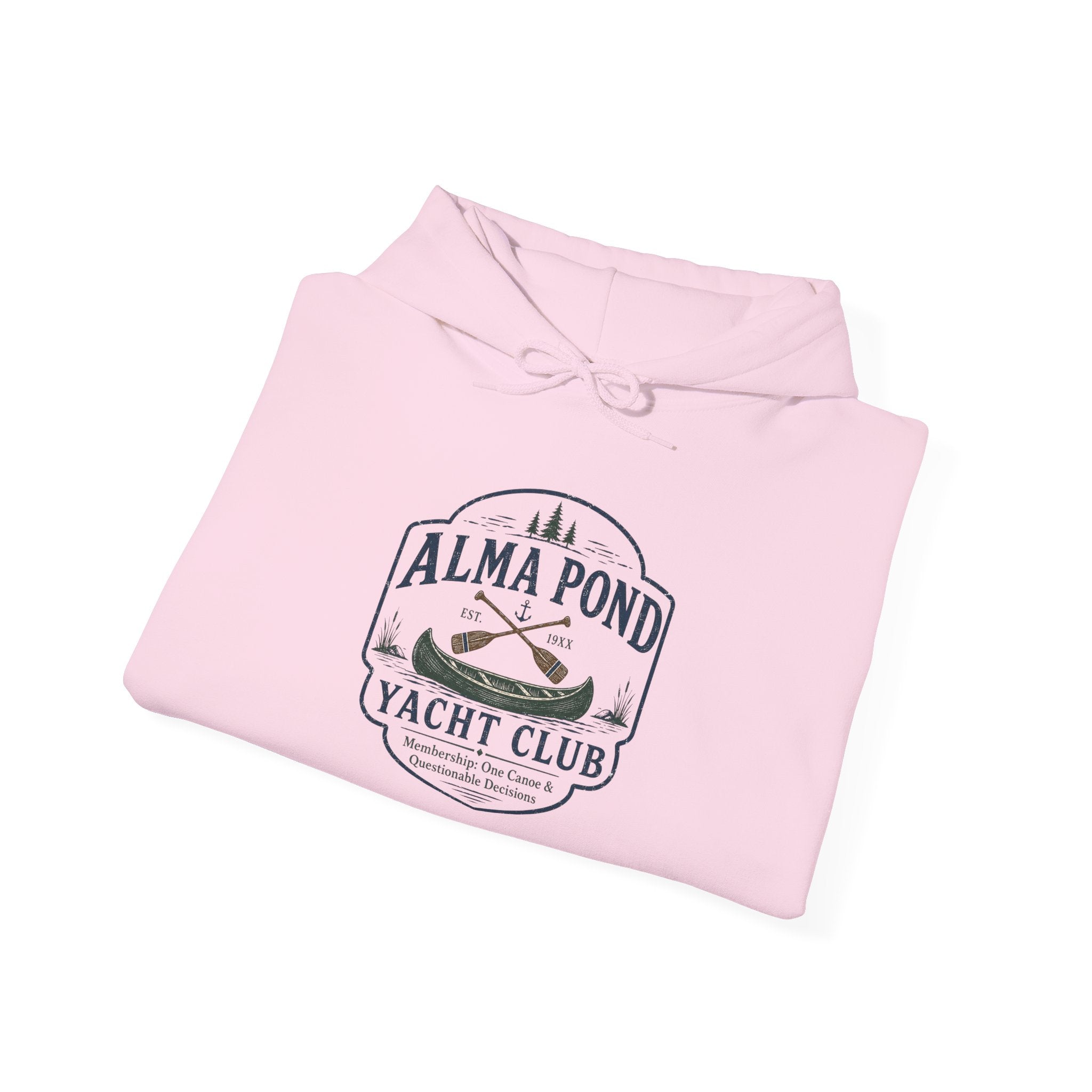 Alma Pond Yacht Club Hoodie — Vintage Rowboat Logo Sweatshirt