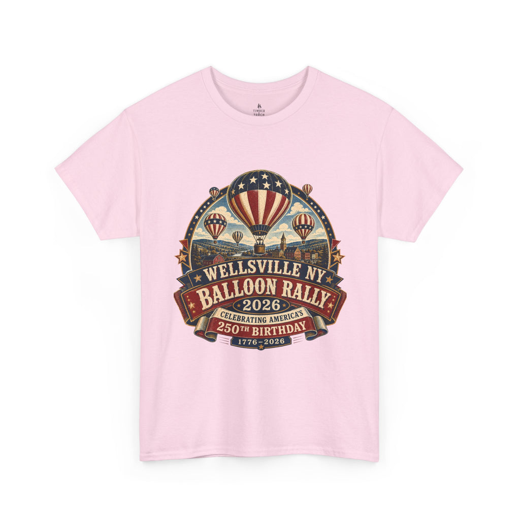 Wellsville NY Balloon Rally 2026 America 250 Vintage Festival T-Shirt