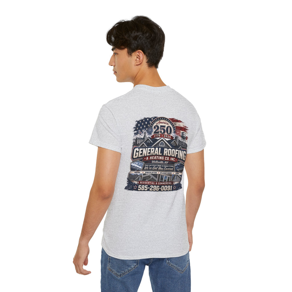 "General Roofing" Patriotic Logo T‑Shirt
