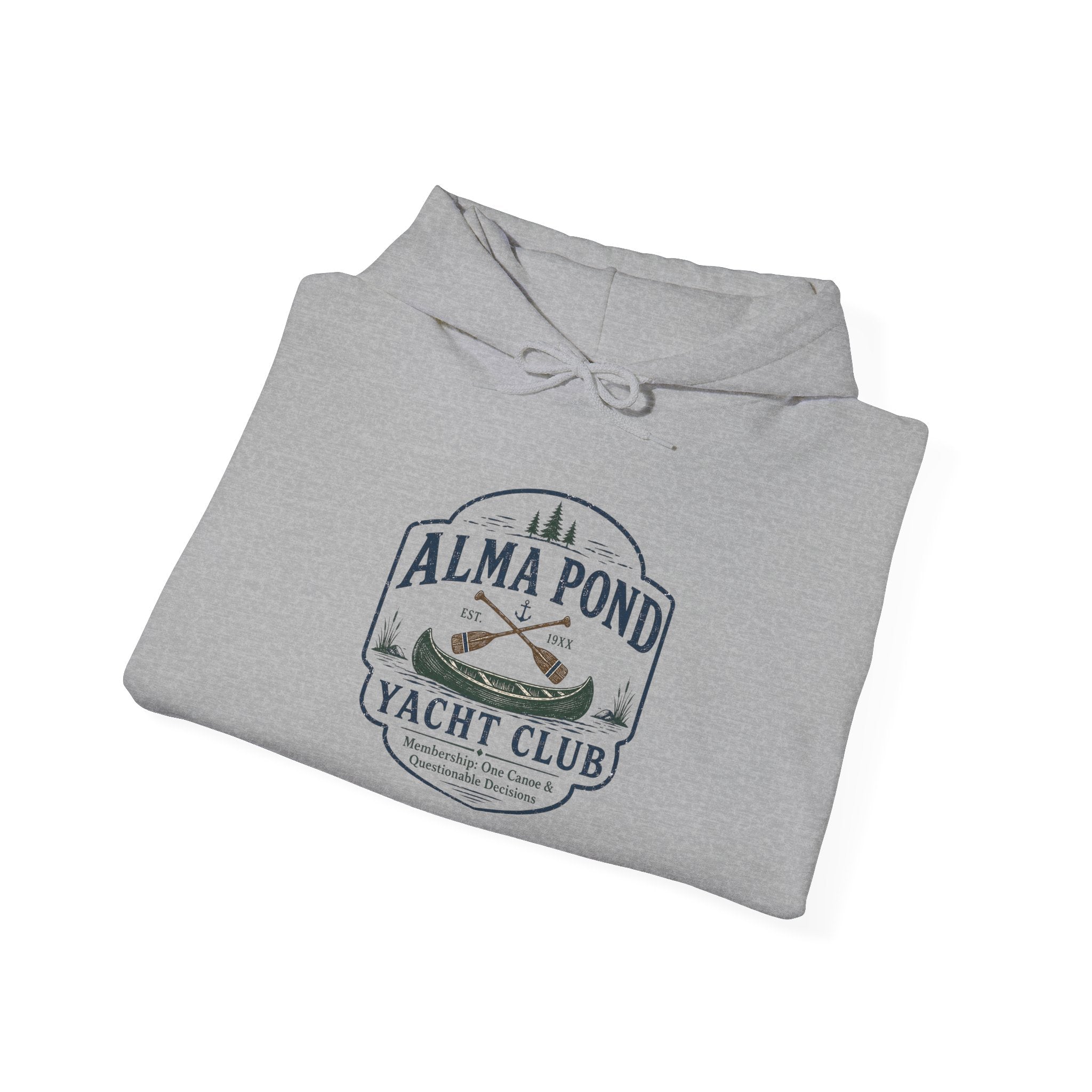 Alma Pond Yacht Club Hoodie — Vintage Rowboat Logo Sweatshirt