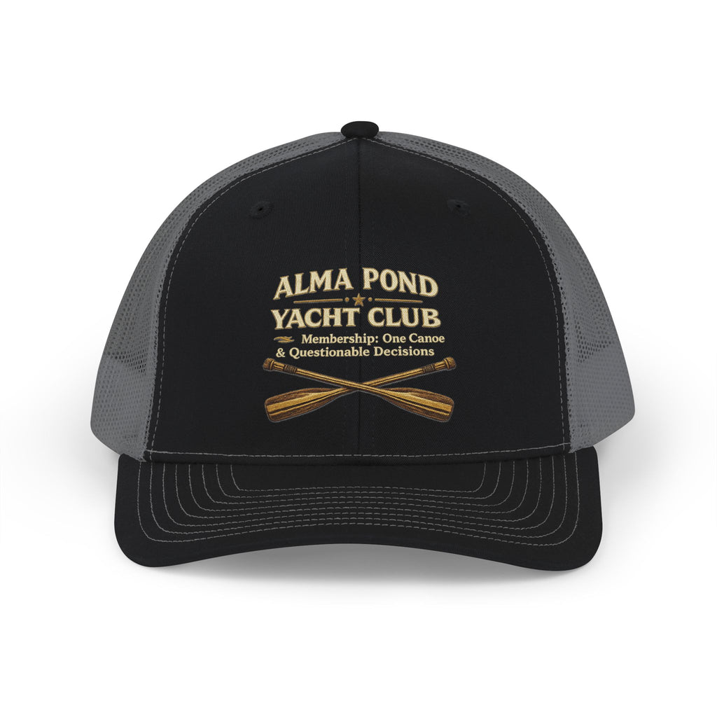 Yacht Club Trucker Hat — Alma Pond Oars Snapback Cap