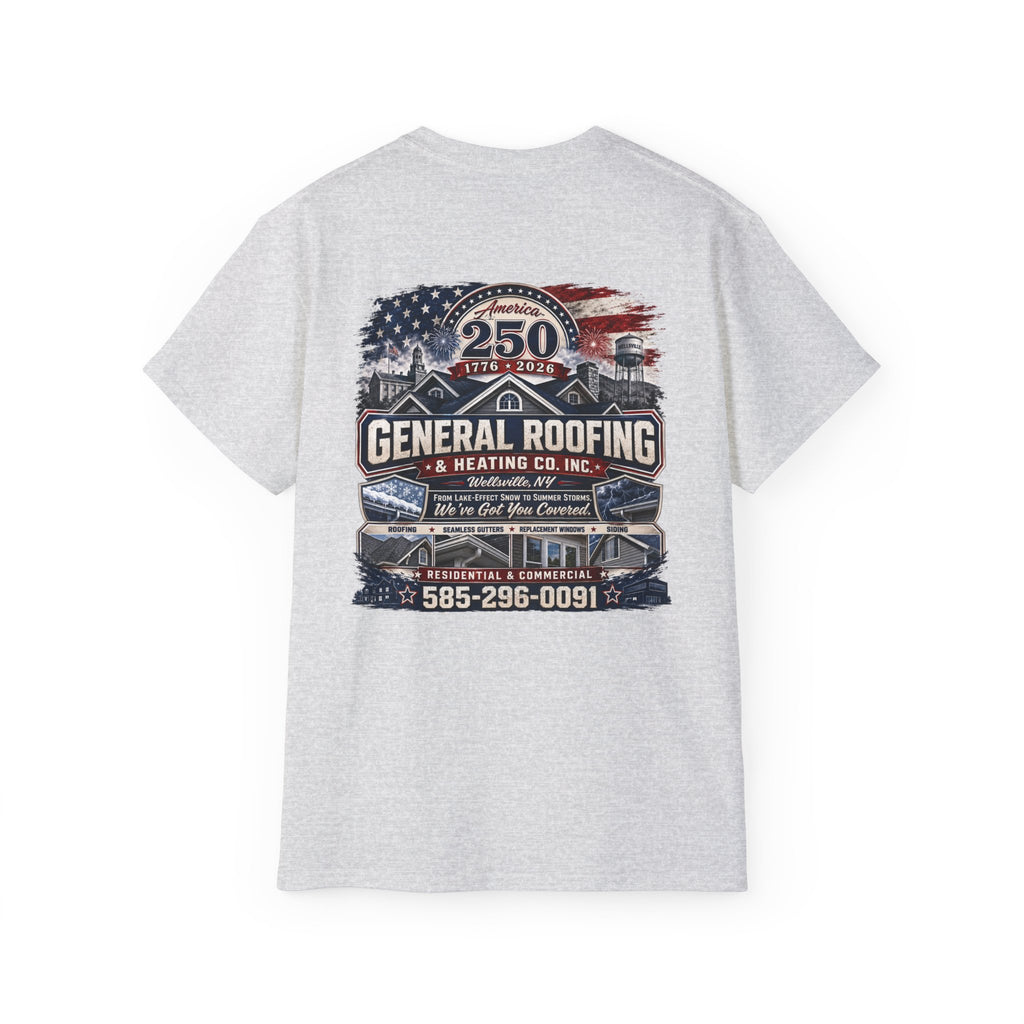"General Roofing" Patriotic Logo T‑Shirt