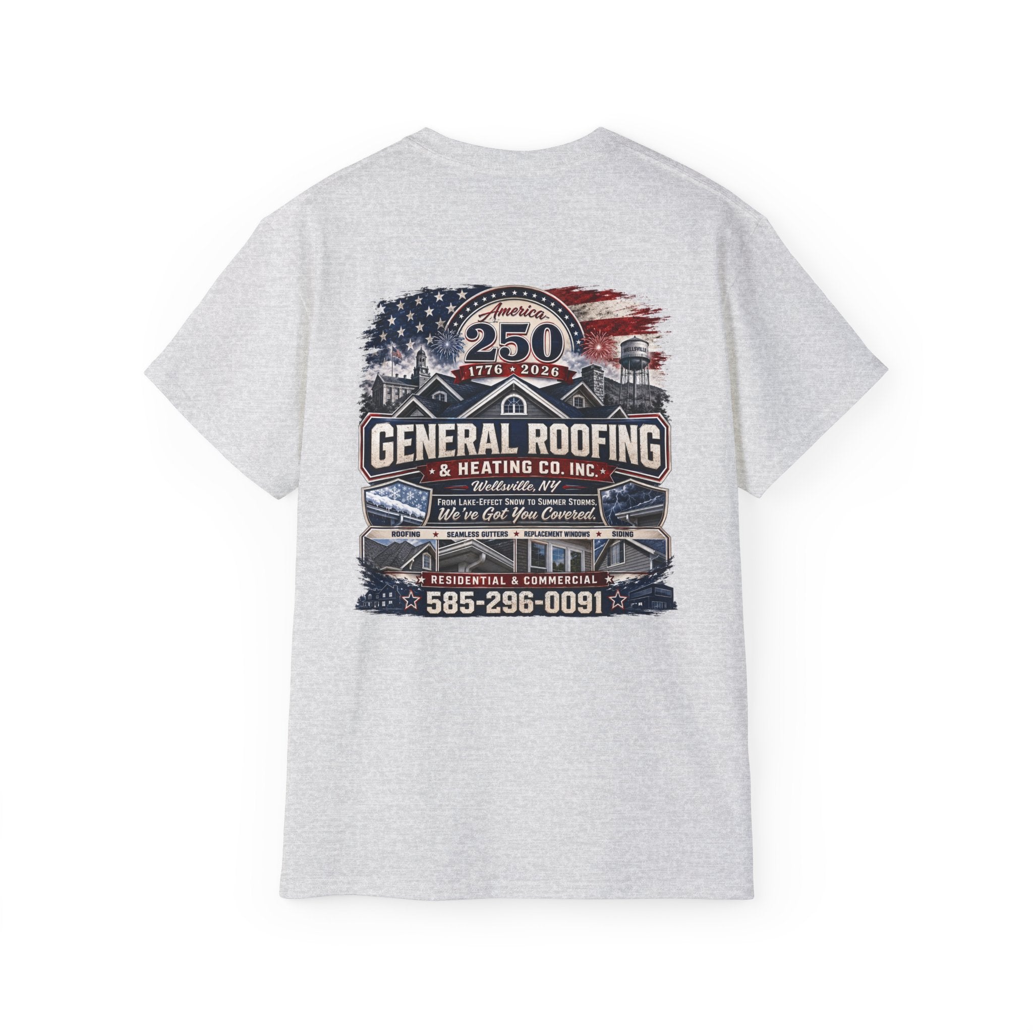 "General Roofing" Patriotic Logo T‑Shirt