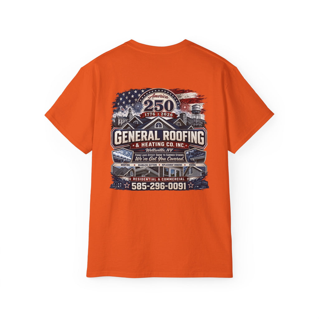 "General Roofing" Patriotic Logo T‑Shirt
