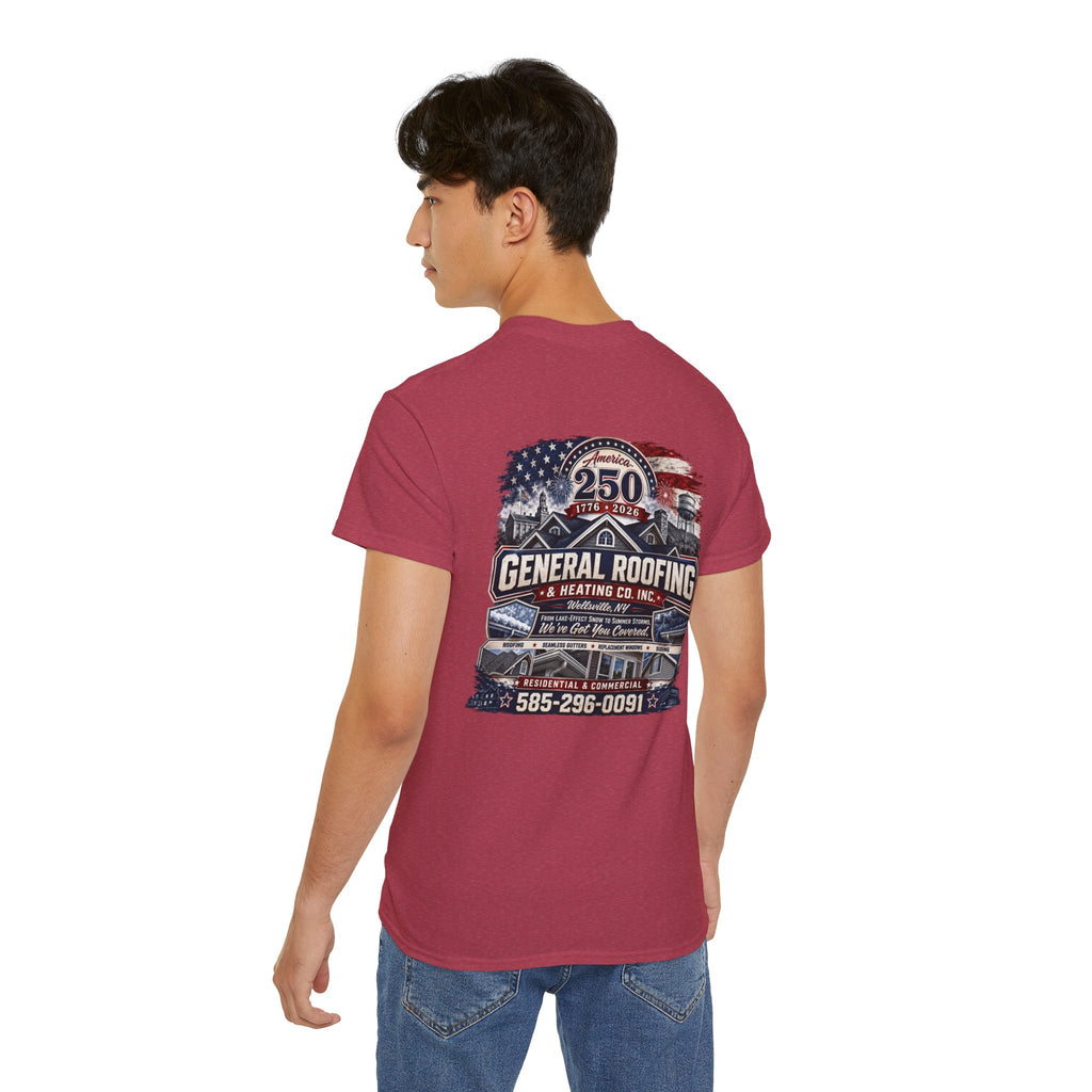 "General Roofing" Patriotic Logo T‑Shirt