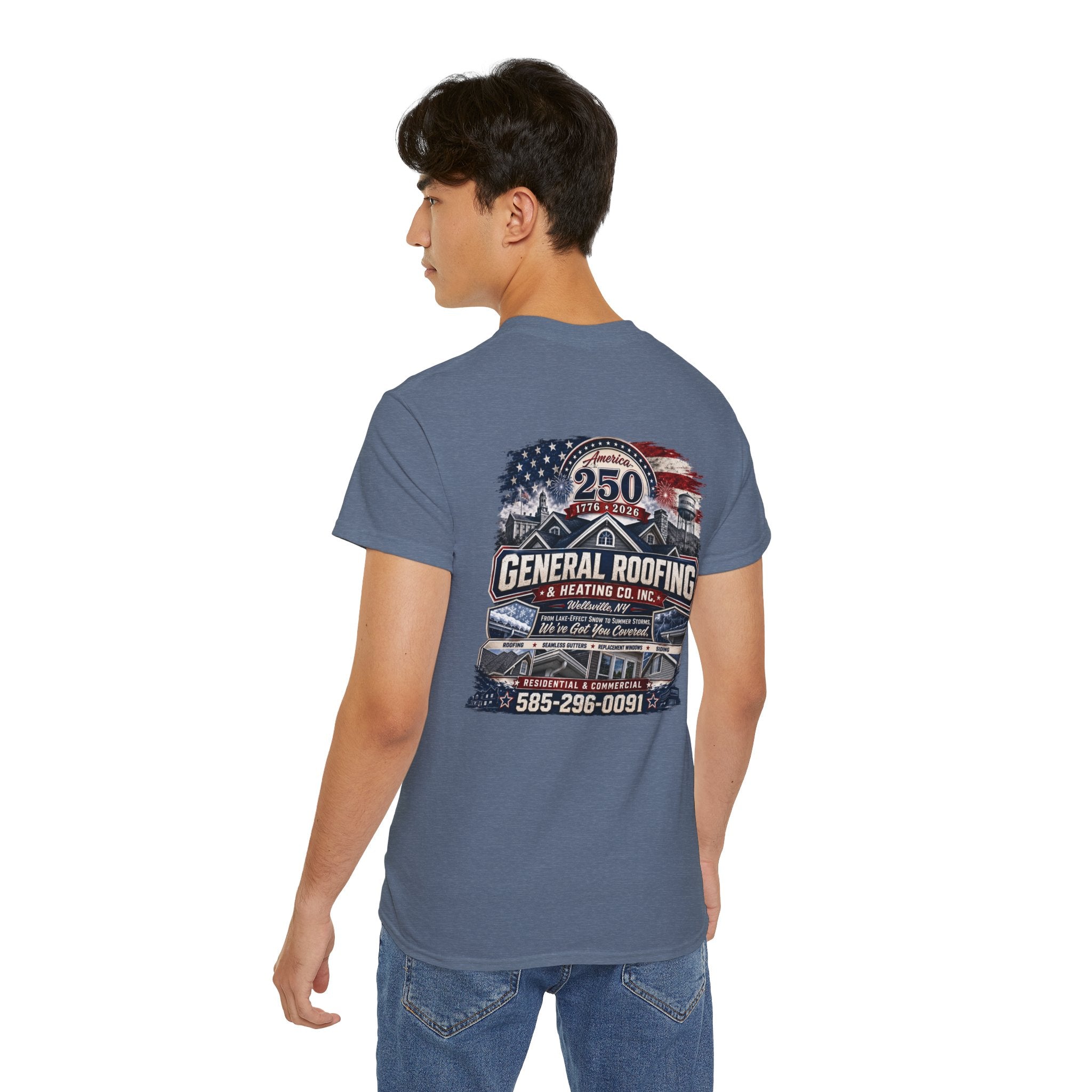 "General Roofing" Patriotic Logo T‑Shirt