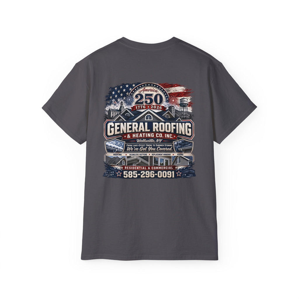 "General Roofing" Patriotic Logo T‑Shirt