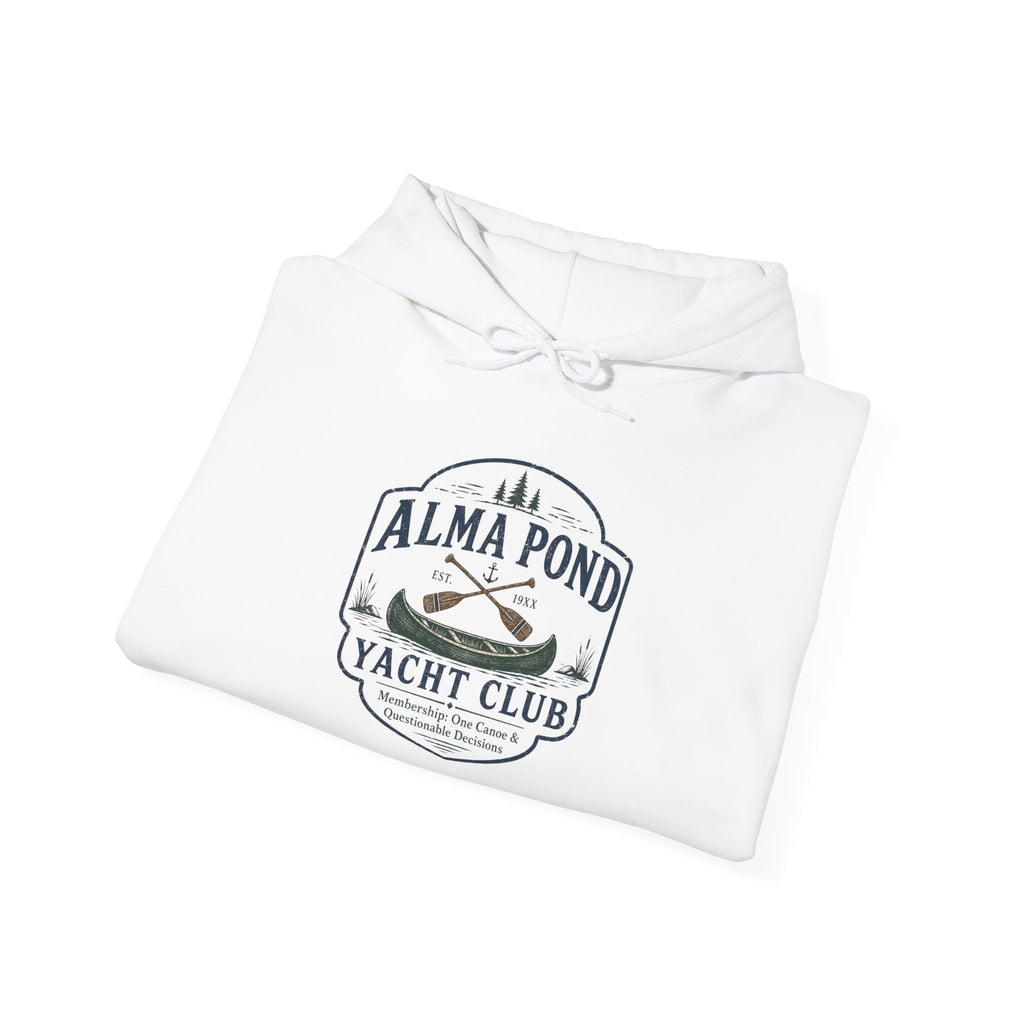Alma Pond Yacht Club Hoodie — Vintage Rowboat Logo Sweatshirt