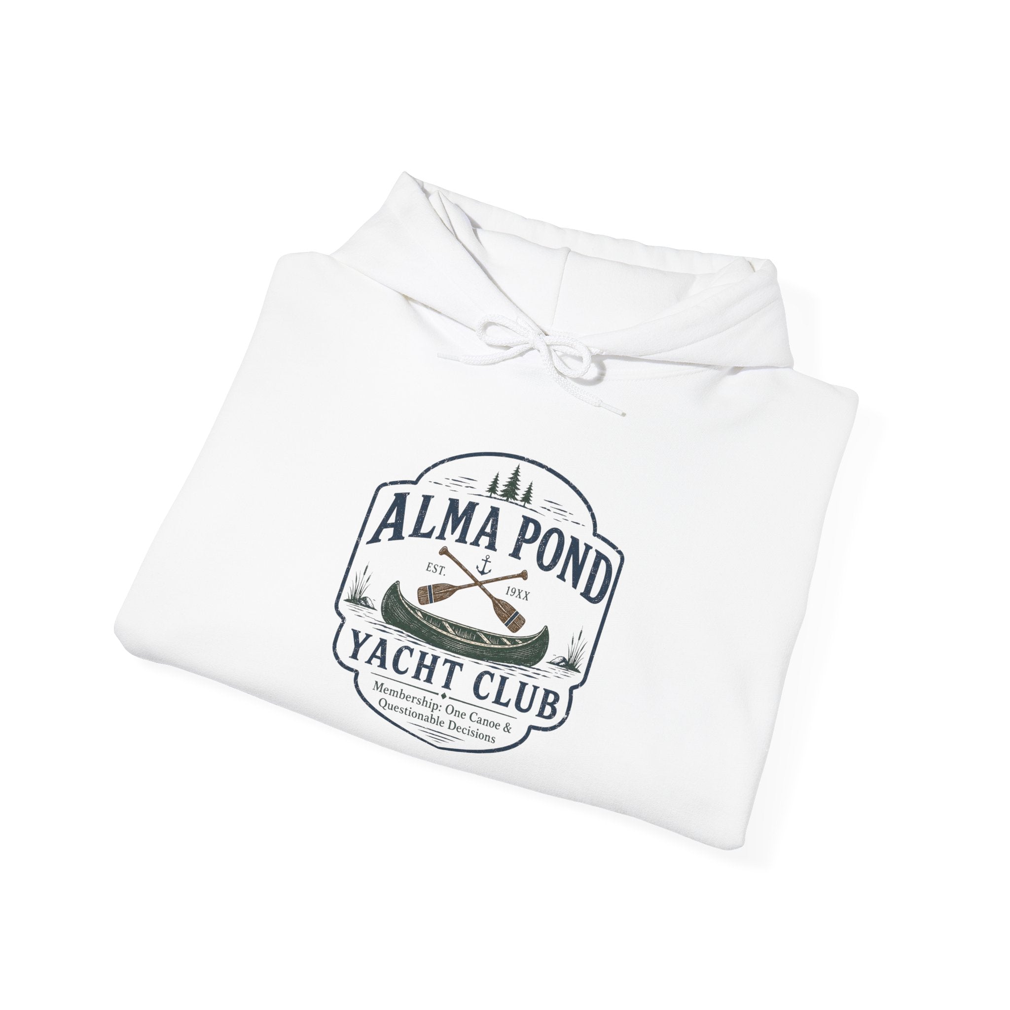 Alma Pond Yacht Club Hoodie — Vintage Rowboat Logo Sweatshirt