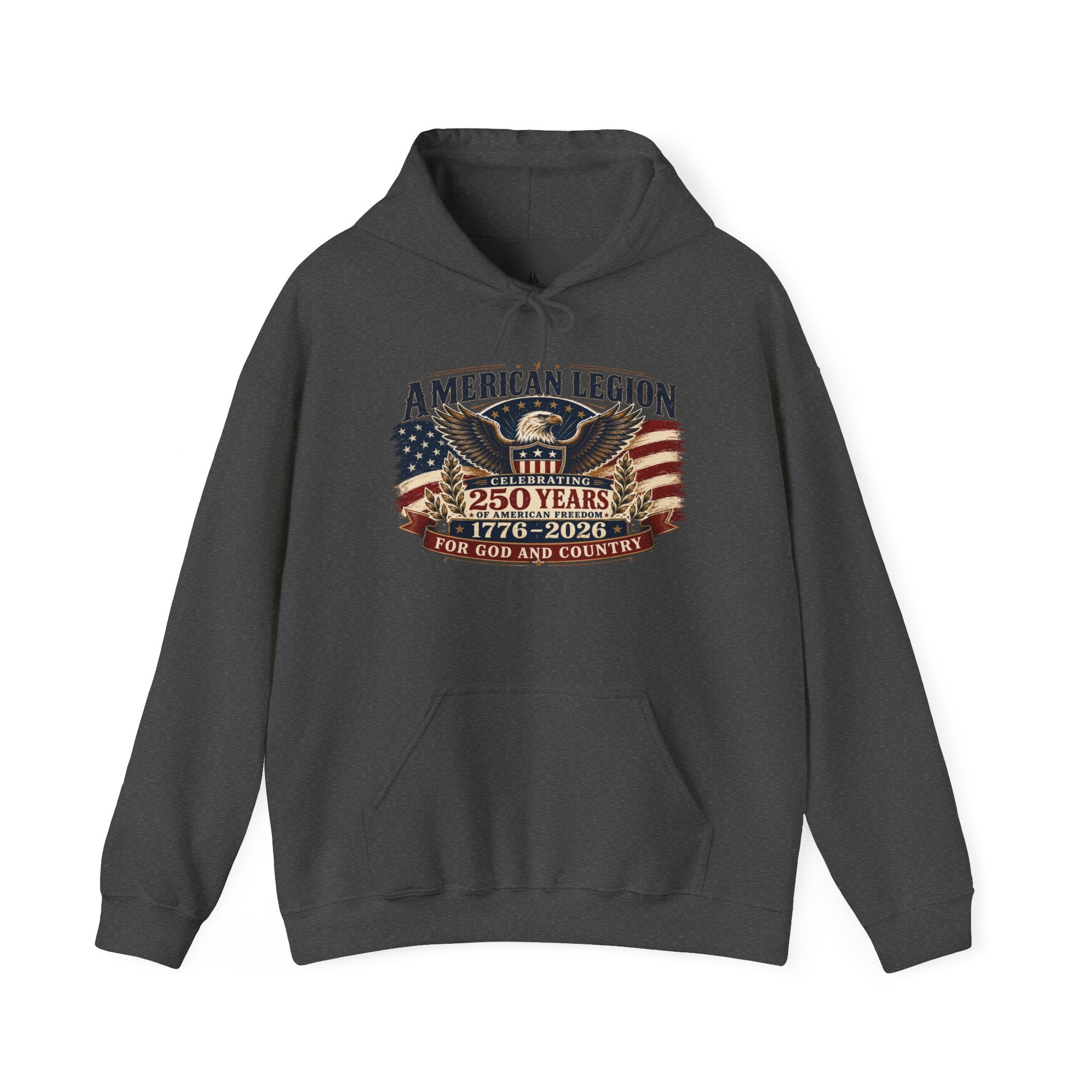 American Legion 250 Years Hoodie — "For God and Country" Patriotic Veteran Sweatshirt