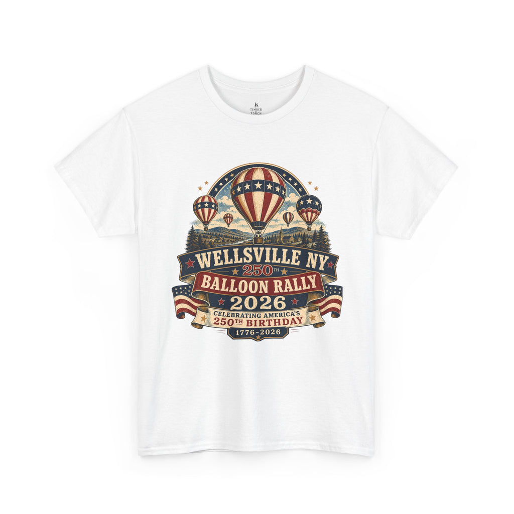 Balloon Rally T‑Shirt - Wellsville NY 2026 Hot Air Balloon Rally Vintage Festival Tee