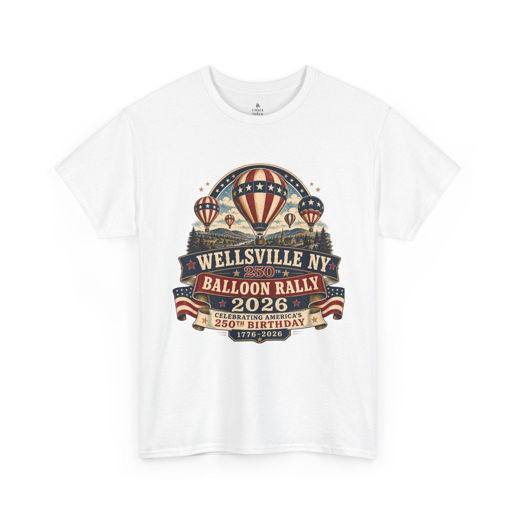 Balloon Rally T‑Shirt - Wellsville NY 2026 Hot Air Balloon Rally Vintage Festival Tee