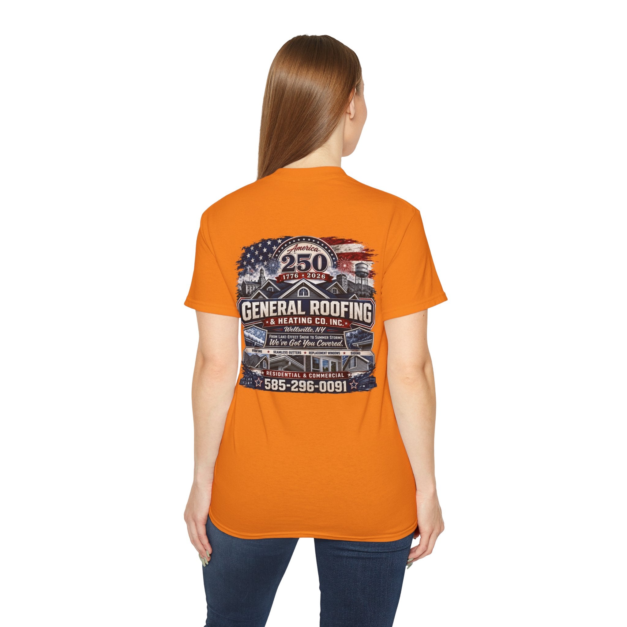 "General Roofing" Patriotic Logo T‑Shirt