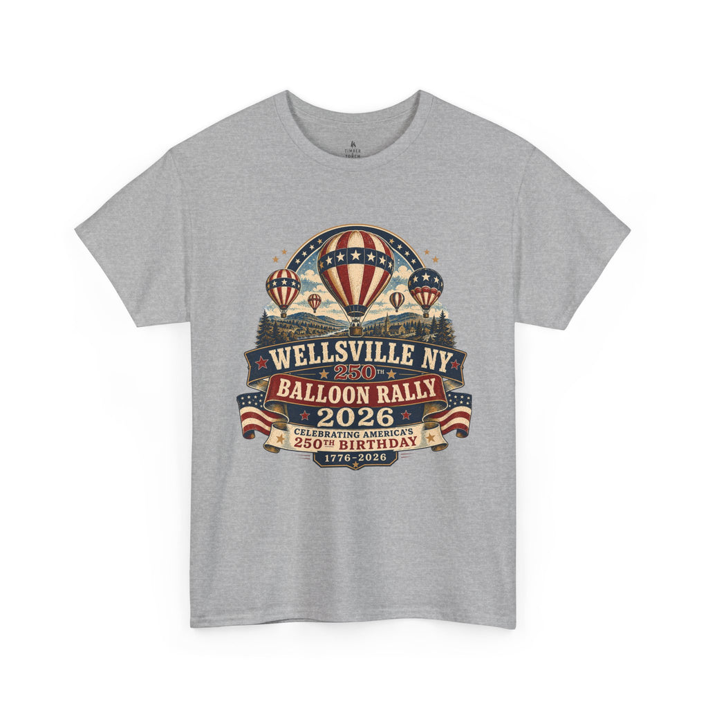 Balloon Rally T‑Shirt - Wellsville NY 2026 Hot Air Balloon Rally Vintage Festival Tee