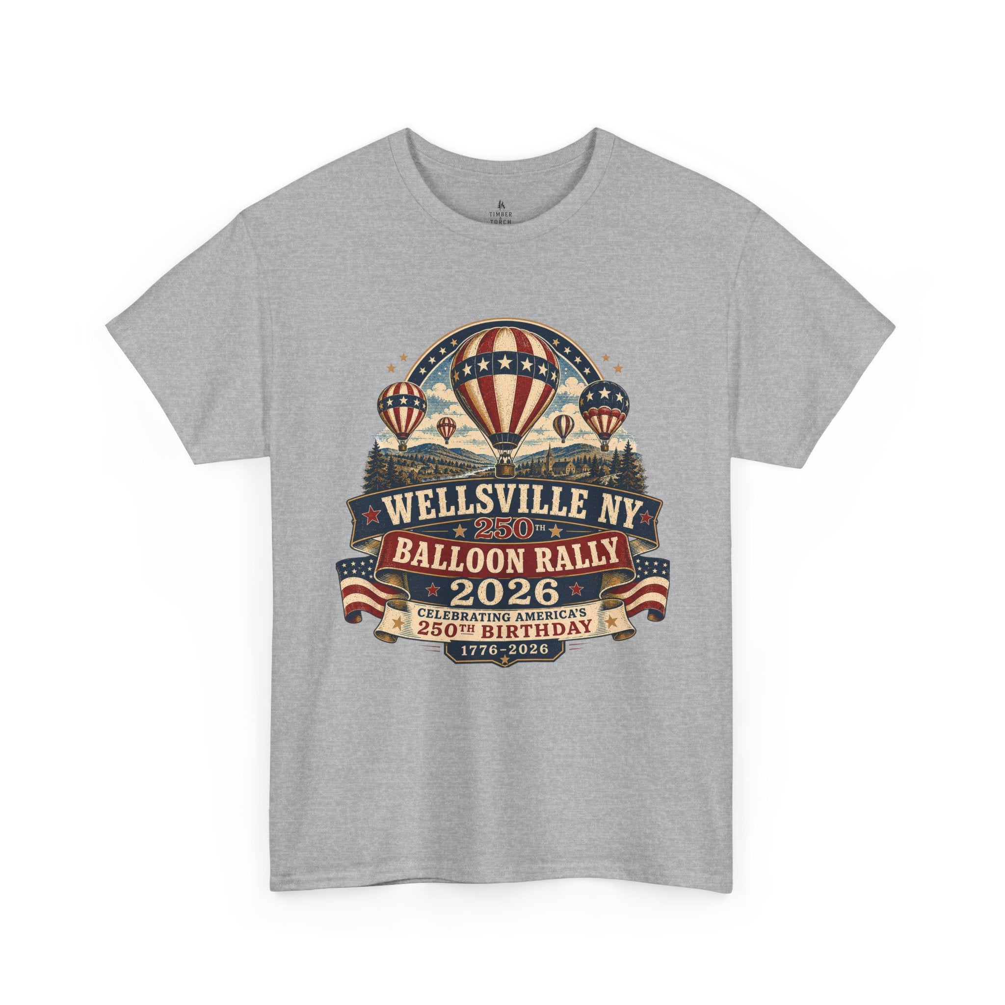 Balloon Rally T‑Shirt - Wellsville NY 2026 Hot Air Balloon Rally Vintage Festival Tee