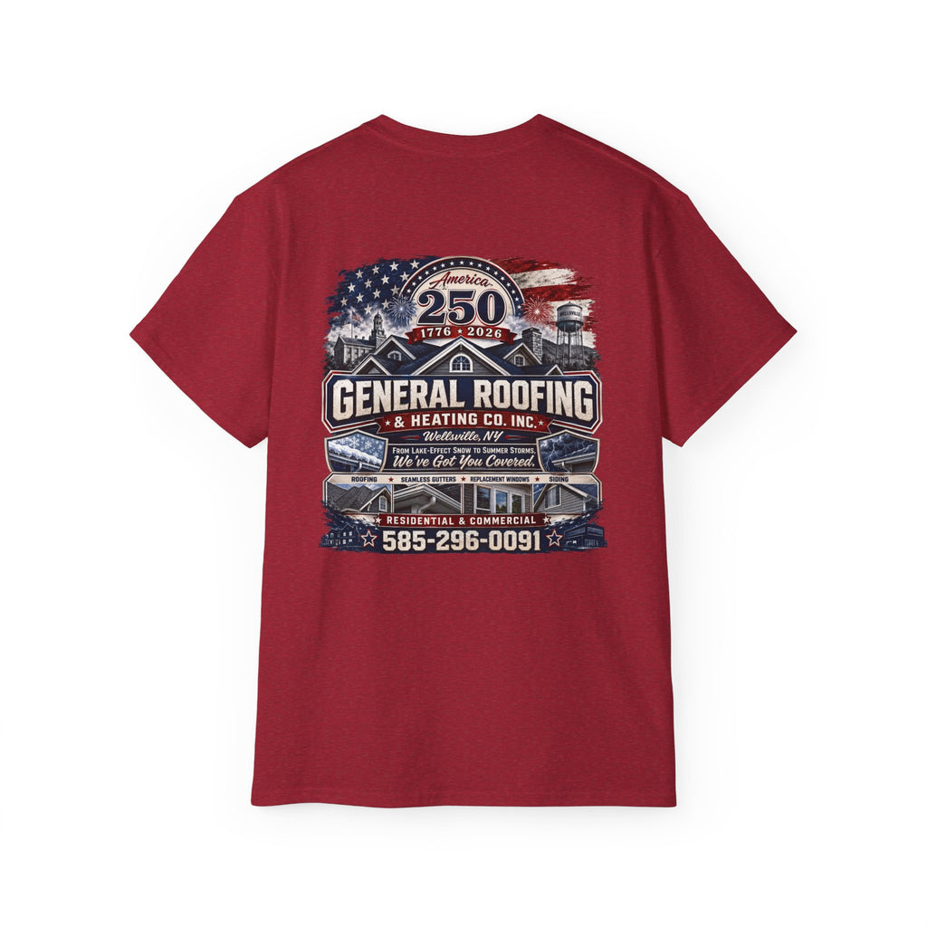 "General Roofing" Patriotic Logo T‑Shirt