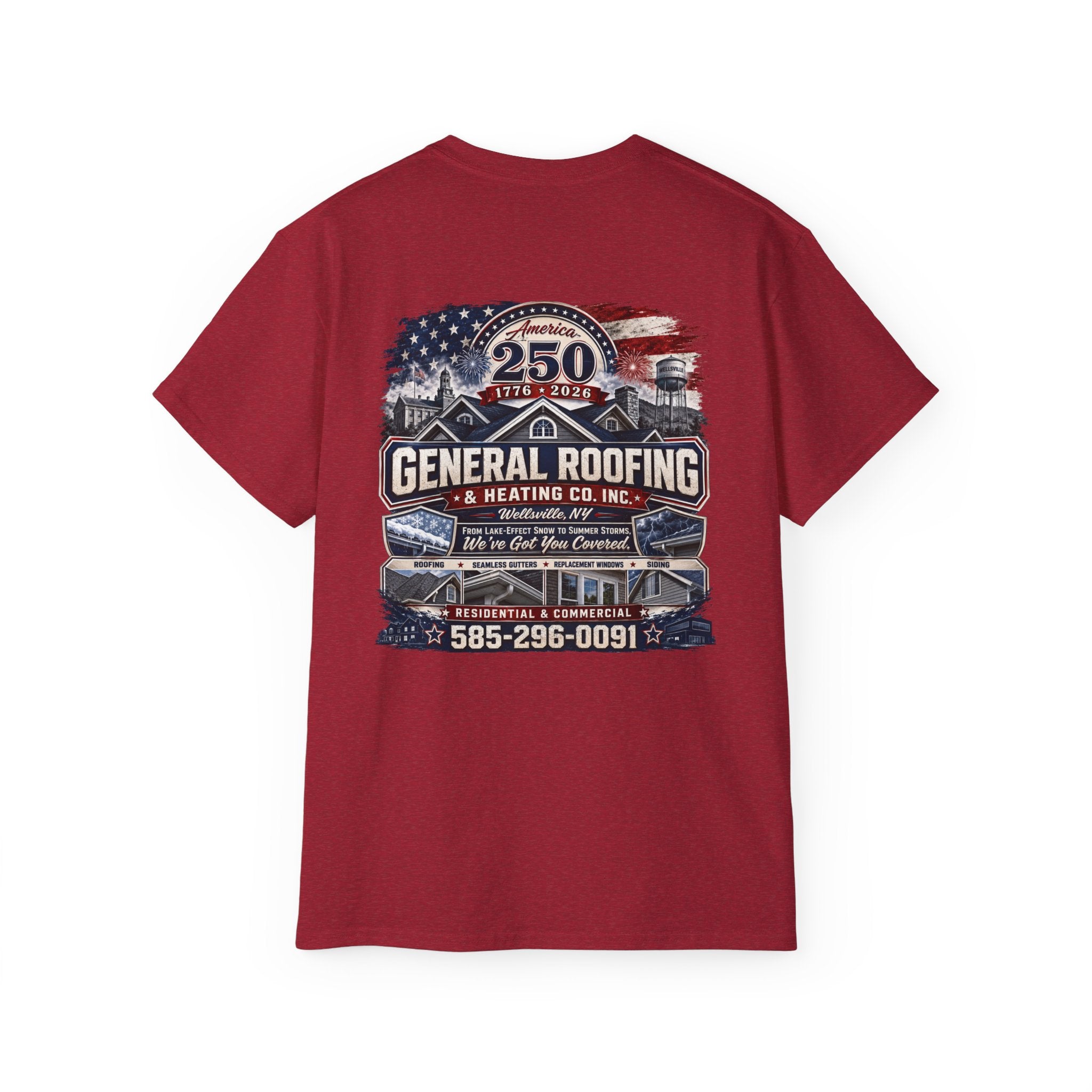 "General Roofing" Patriotic Logo T‑Shirt