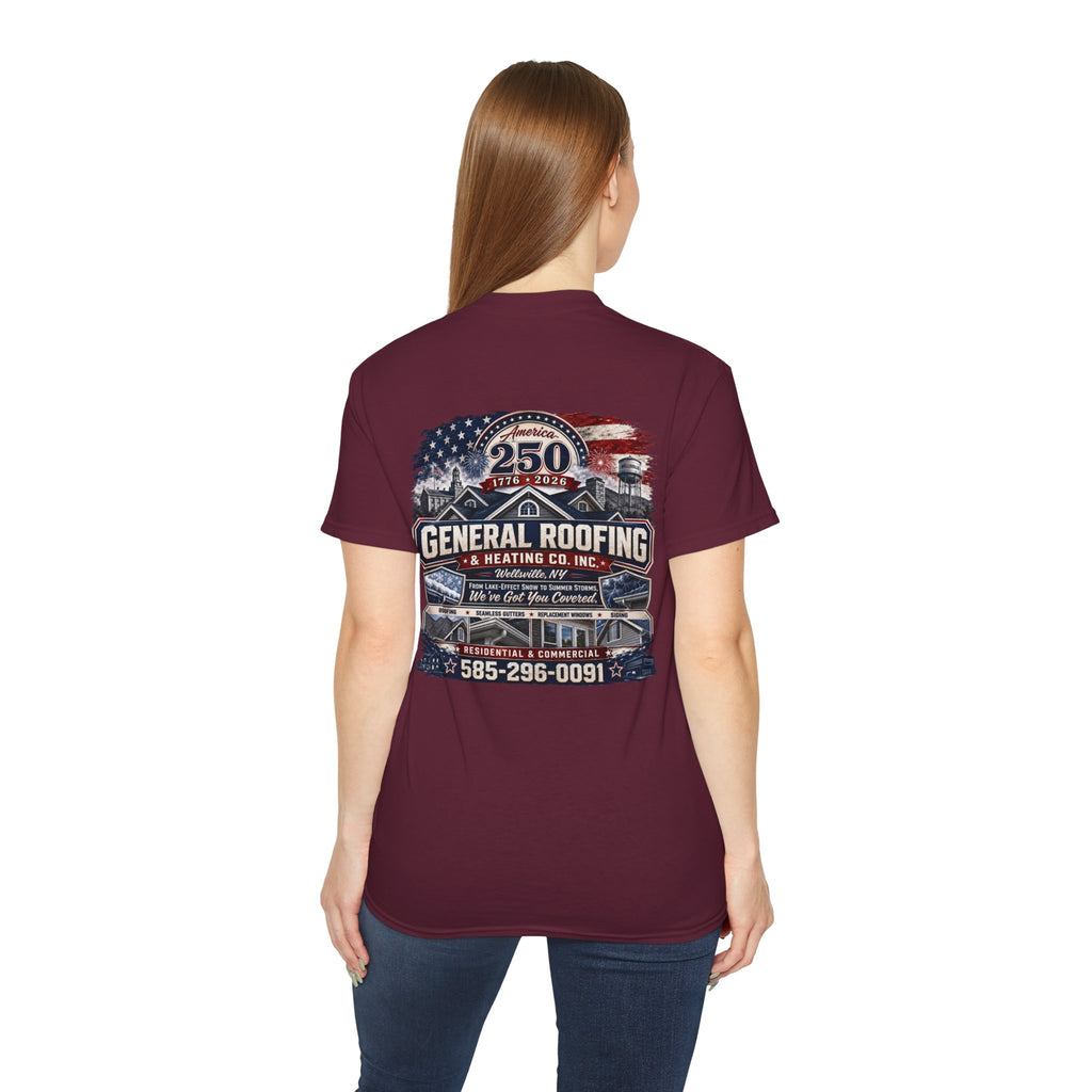 "General Roofing" Patriotic Logo T‑Shirt