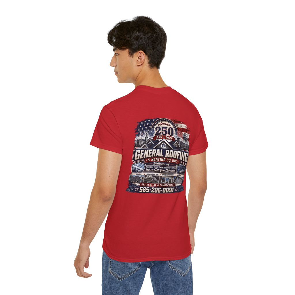 "General Roofing" Patriotic Logo T‑Shirt