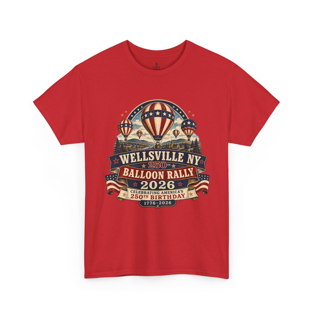 Balloon Rally T‑Shirt - Wellsville NY 2026 Hot Air Balloon Rally Vintage Festival Tee