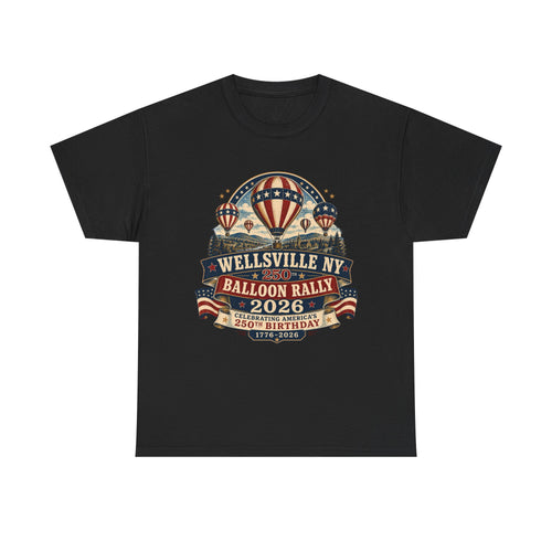 Balloon Rally T‑Shirt - Wellsville NY 2026 Hot Air Balloon Rally Vintage Festival Tee