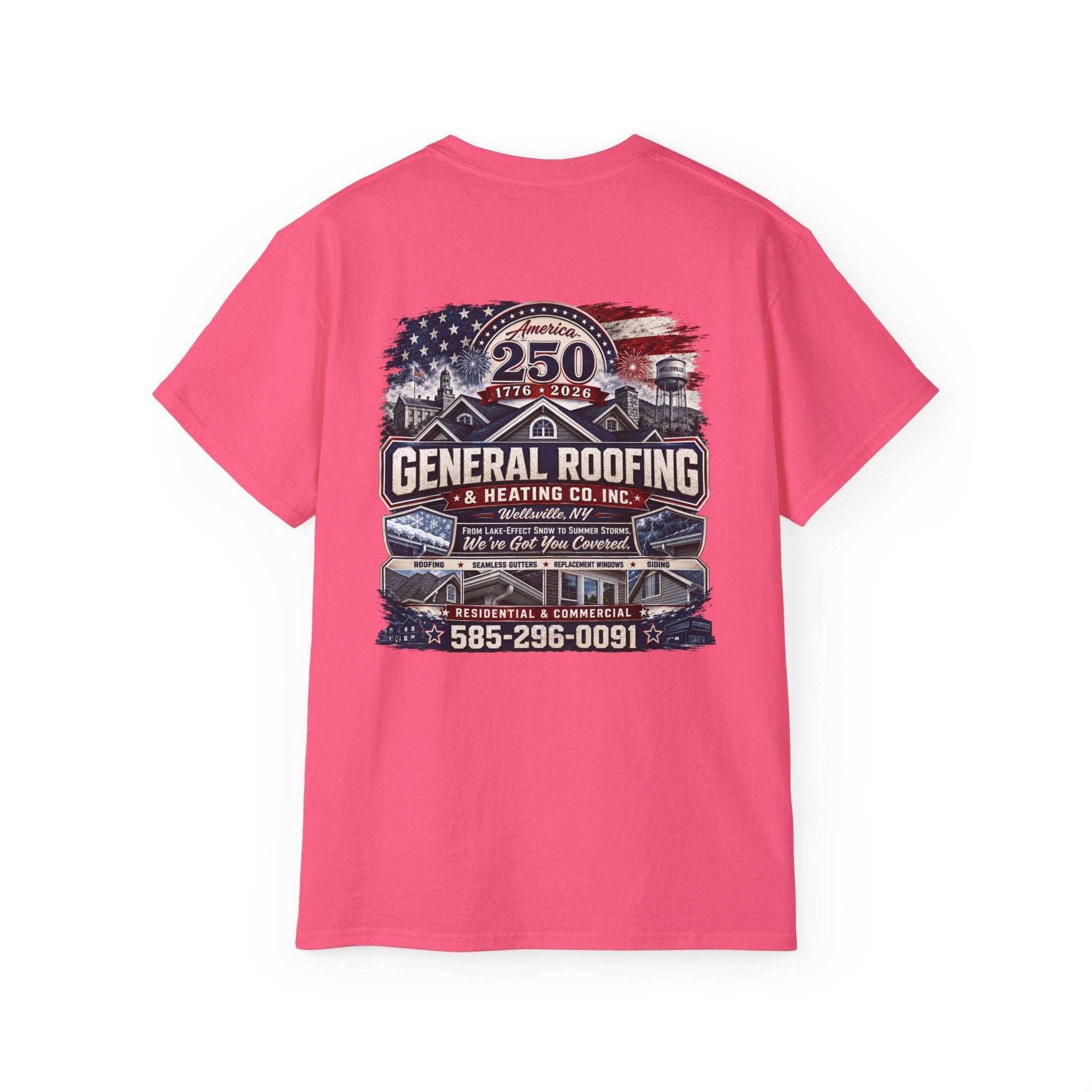 "General Roofing" Patriotic Logo T‑Shirt