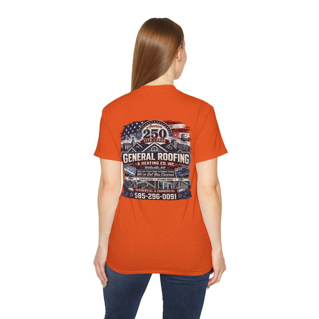 "General Roofing" Patriotic Logo T‑Shirt