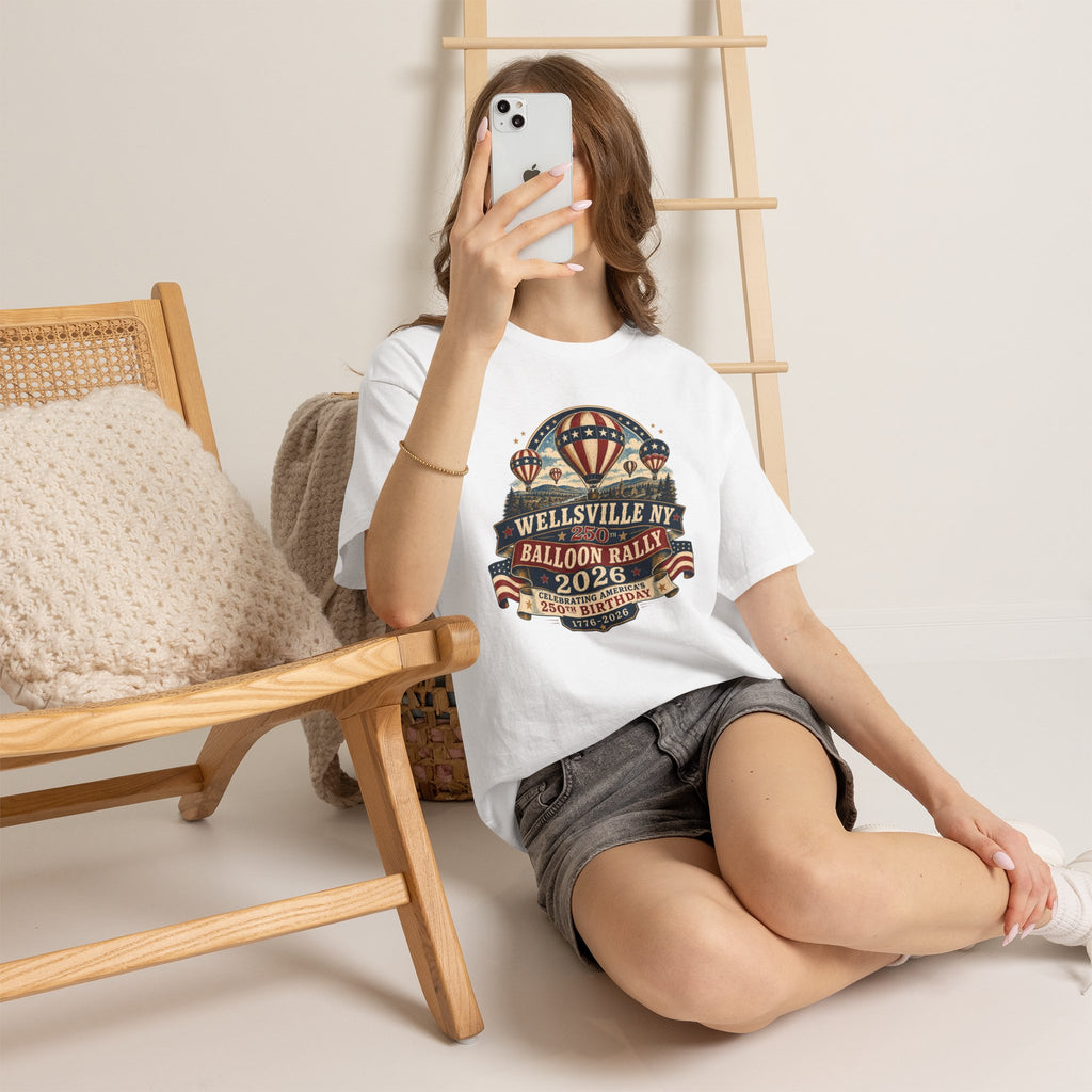 Balloon Rally T‑Shirt - Wellsville NY 2026 Hot Air Balloon Rally Vintage Festival Tee