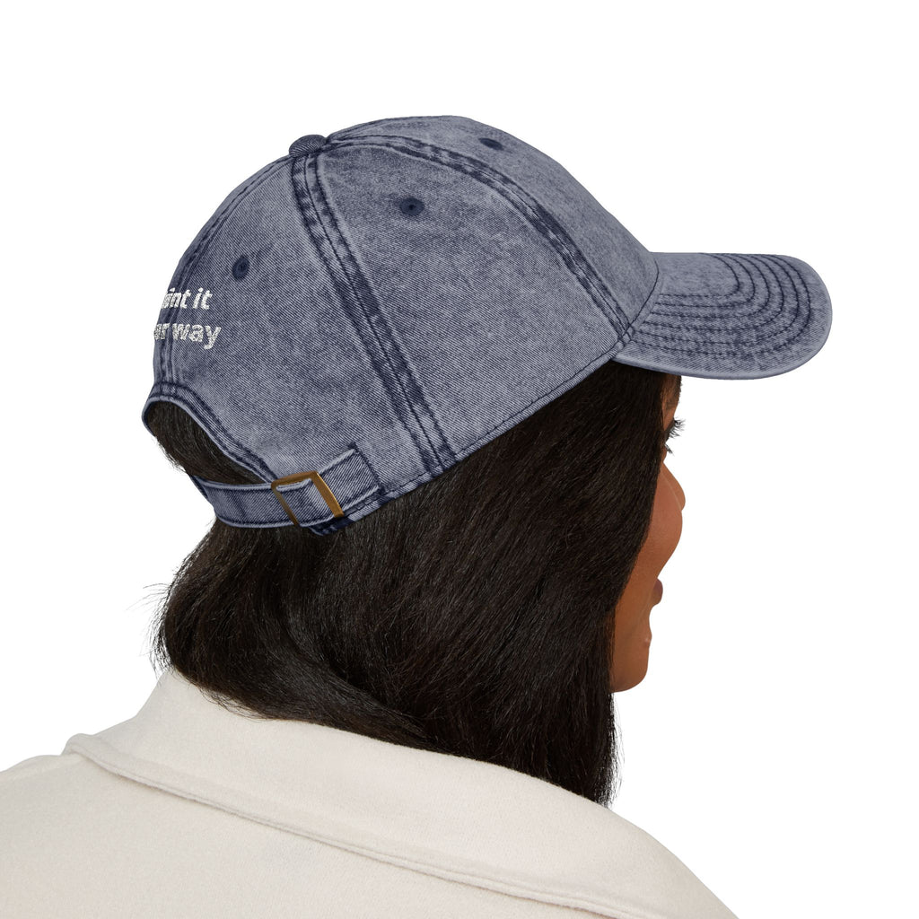 Vintage Embroidered Cap — "Old *uckers Club" Distressed Baseball Hat