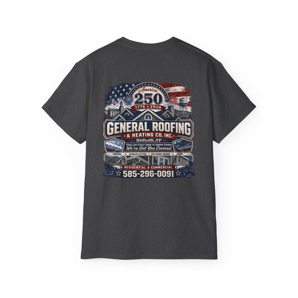 "General Roofing" Patriotic Logo T‑Shirt
