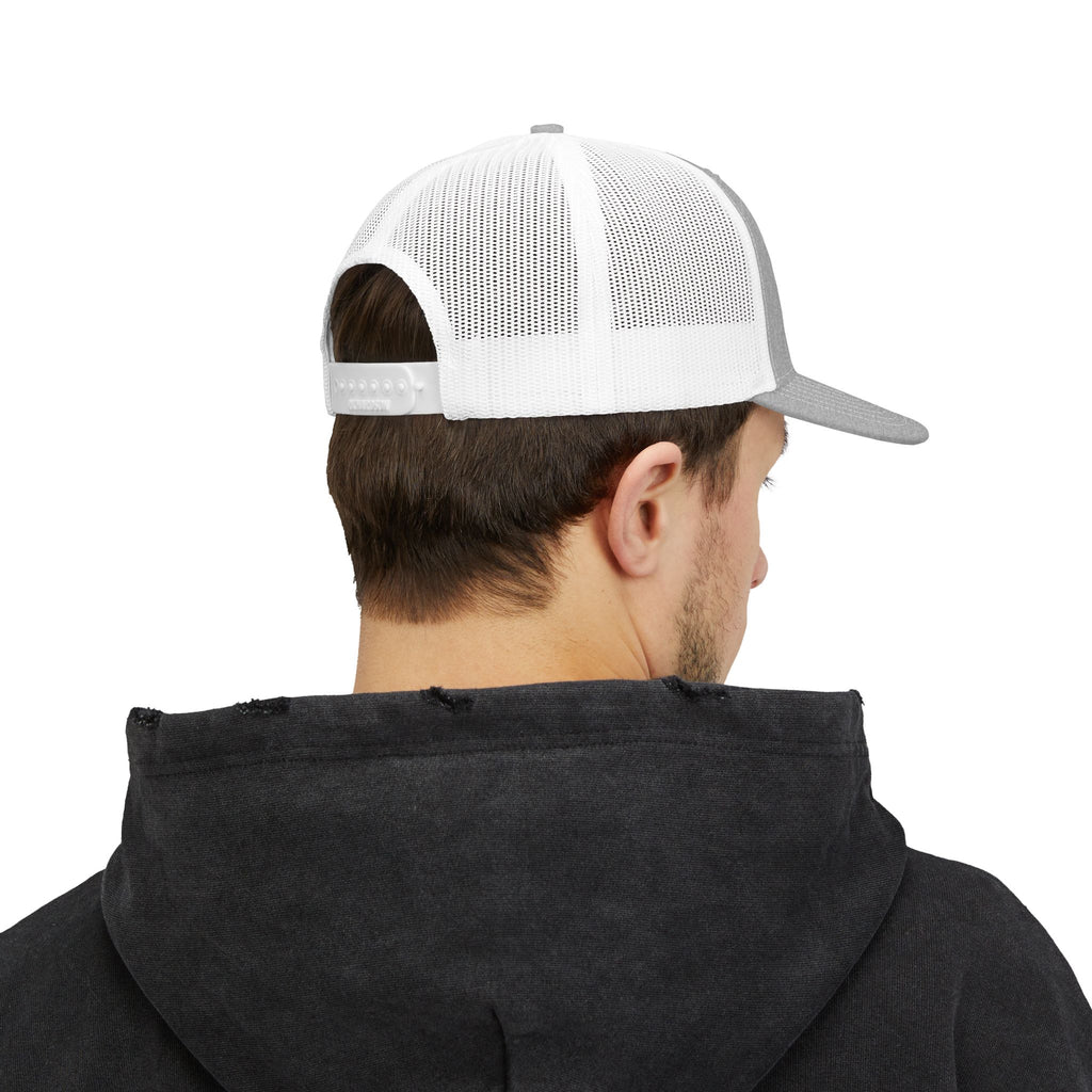 Silver Lake, NY Fishing Team Trucker Cap — Retro Bass Graphic Snapback