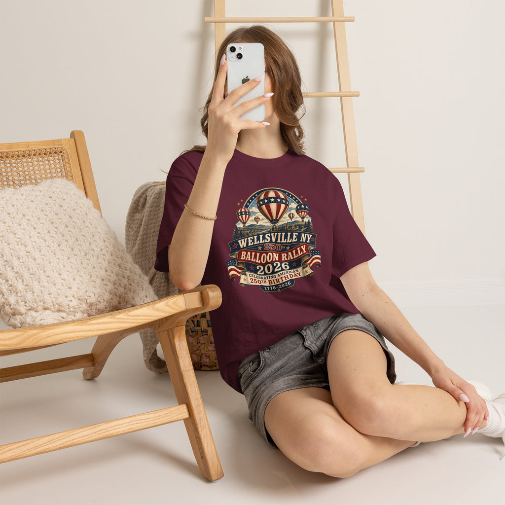 Balloon Rally T‑Shirt - Wellsville NY 2026 Hot Air Balloon Rally Vintage Festival Tee