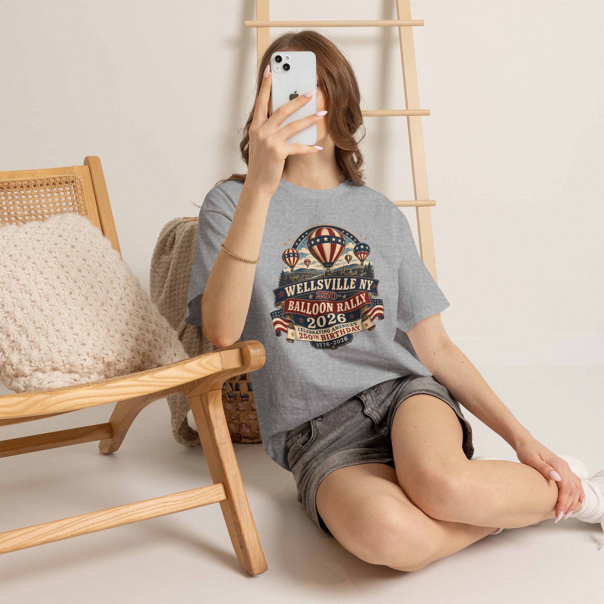 Balloon Rally T‑Shirt - Wellsville NY 2026 Hot Air Balloon Rally Vintage Festival Tee