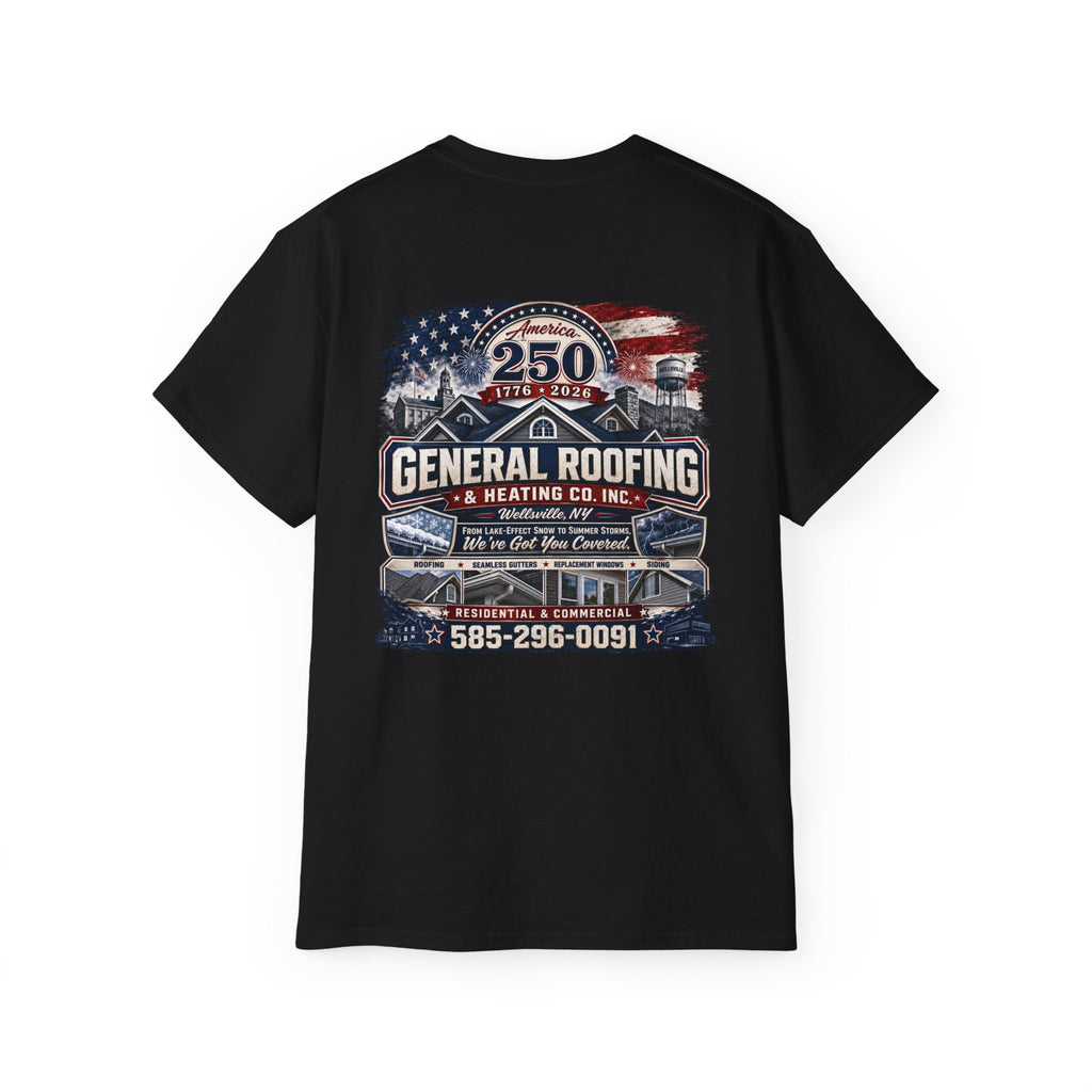 "General Roofing" Patriotic Logo T‑Shirt