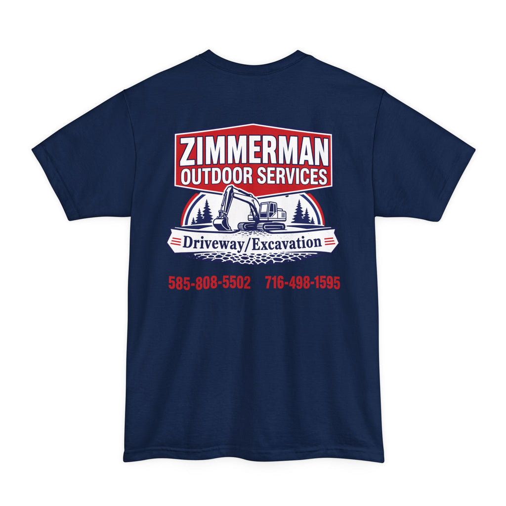 Zimmerman Outdoor Services T-Shirt – Driveway & Excavation Work Tee