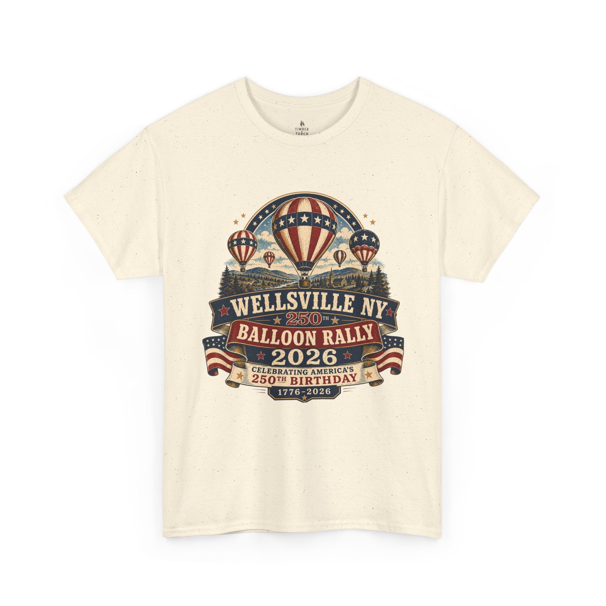 Balloon Rally T‑Shirt - Wellsville NY 2026 Hot Air Balloon Rally Vintage Festival Tee