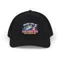 Silver Lake, NY Fishing Team Trucker Cap — Retro Bass Graphic Snapback
