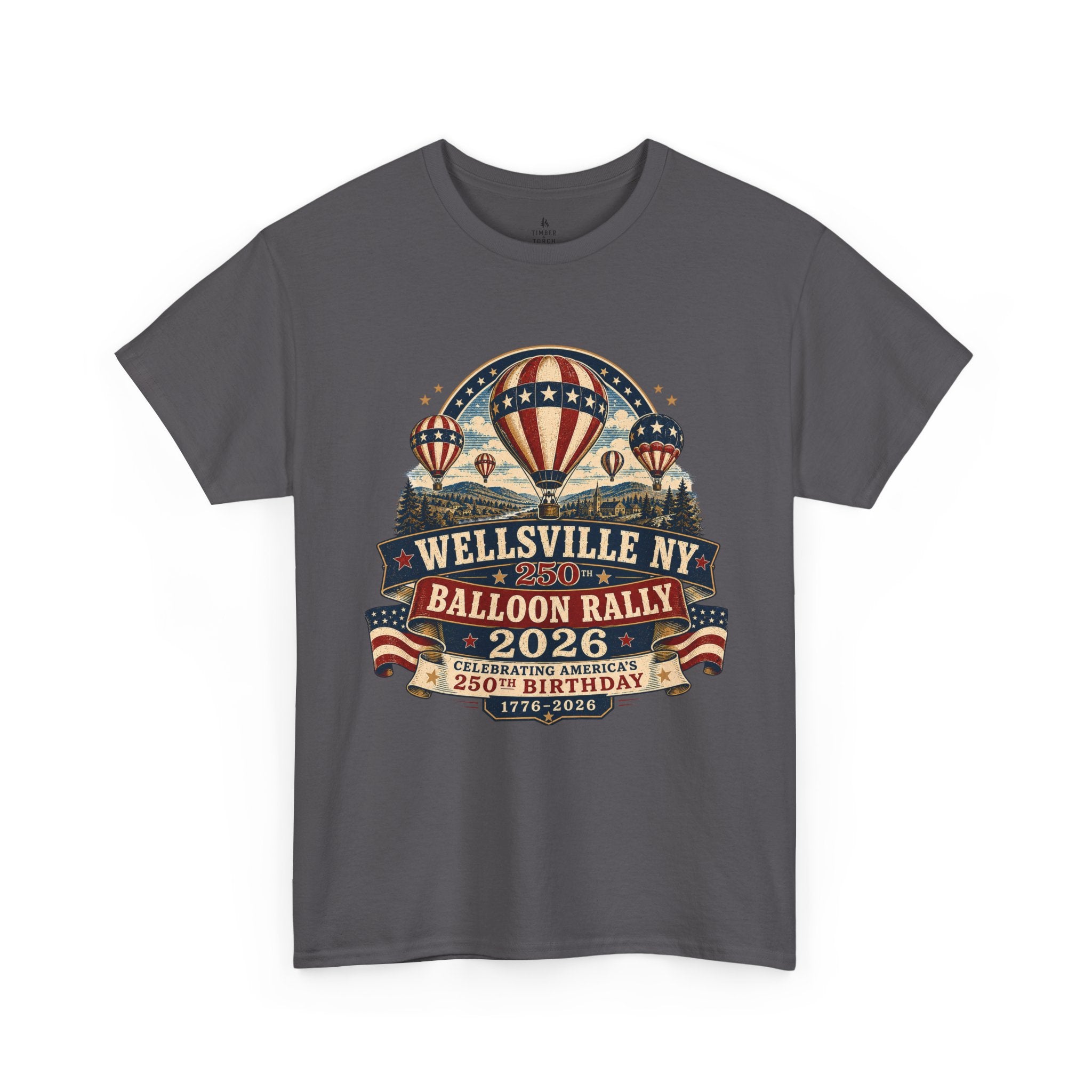 Balloon Rally T‑Shirt - Wellsville NY 2026 Hot Air Balloon Rally Vintage Festival Tee