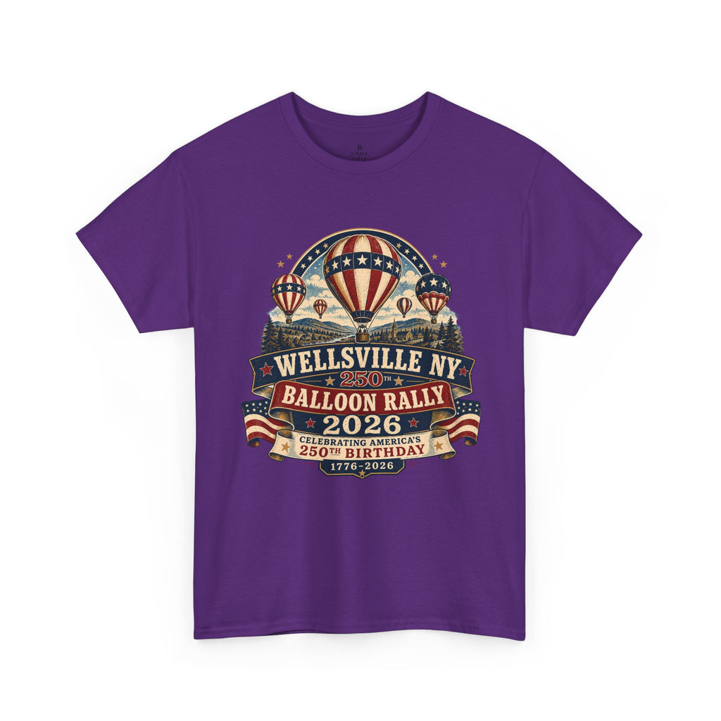 Balloon Rally T‑Shirt - Wellsville NY 2026 Hot Air Balloon Rally Vintage Festival Tee