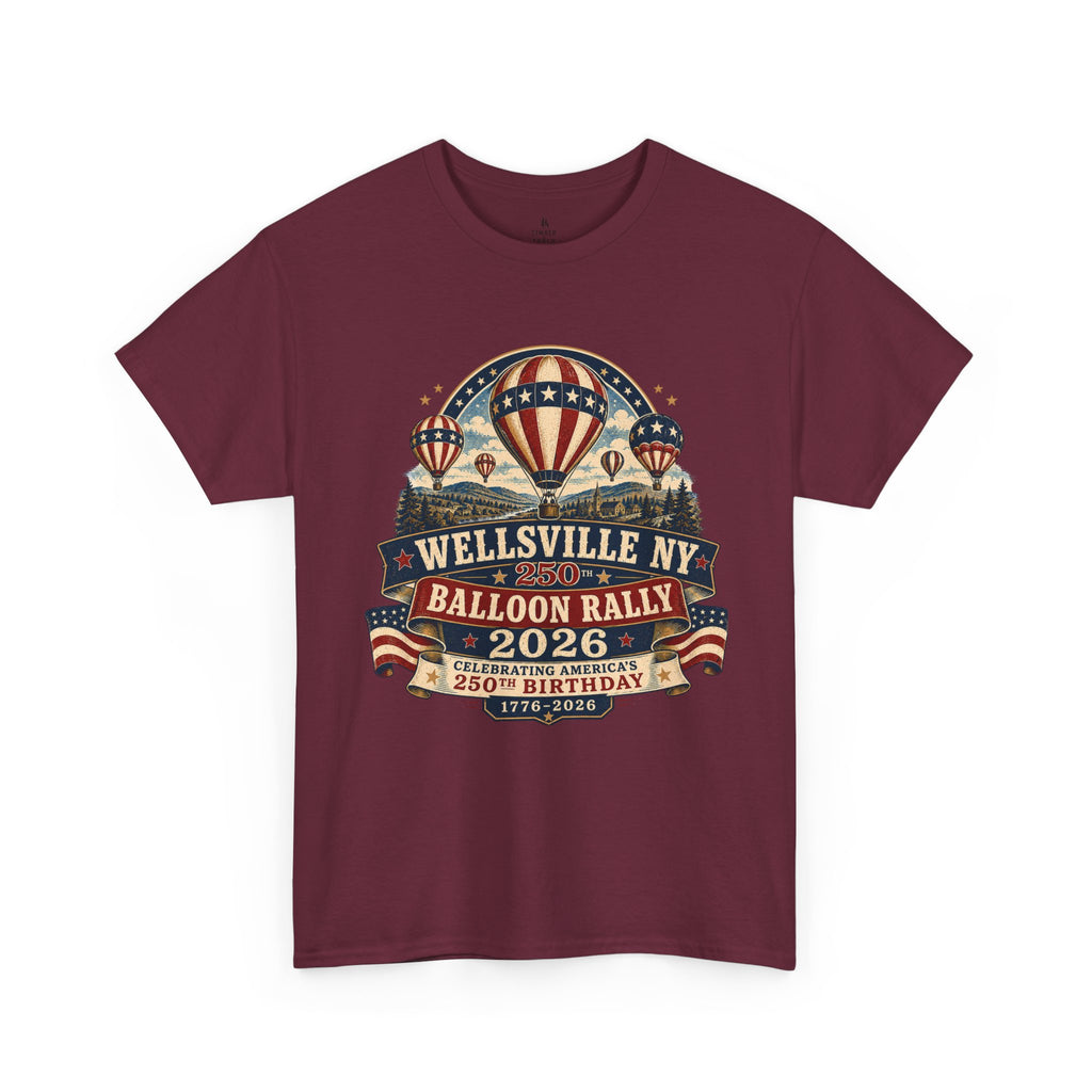 Balloon Rally T‑Shirt - Wellsville NY 2026 Hot Air Balloon Rally Vintage Festival Tee